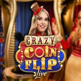 Crazy Coin Flip logo by Evolution at Lucky Block Casino